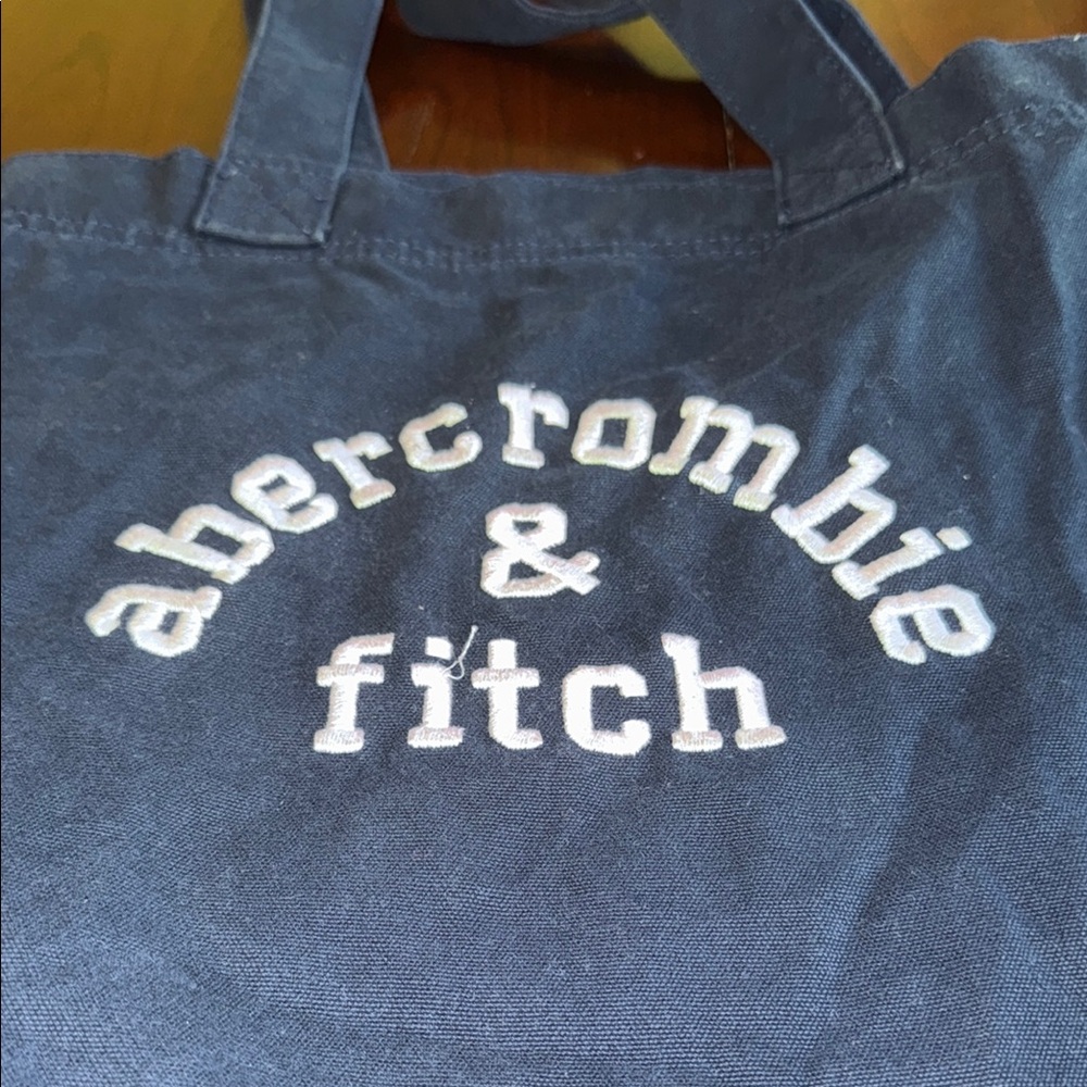 Abercrombie & Fitch Dark Blue Canvas Tote - Picture 6 of 6